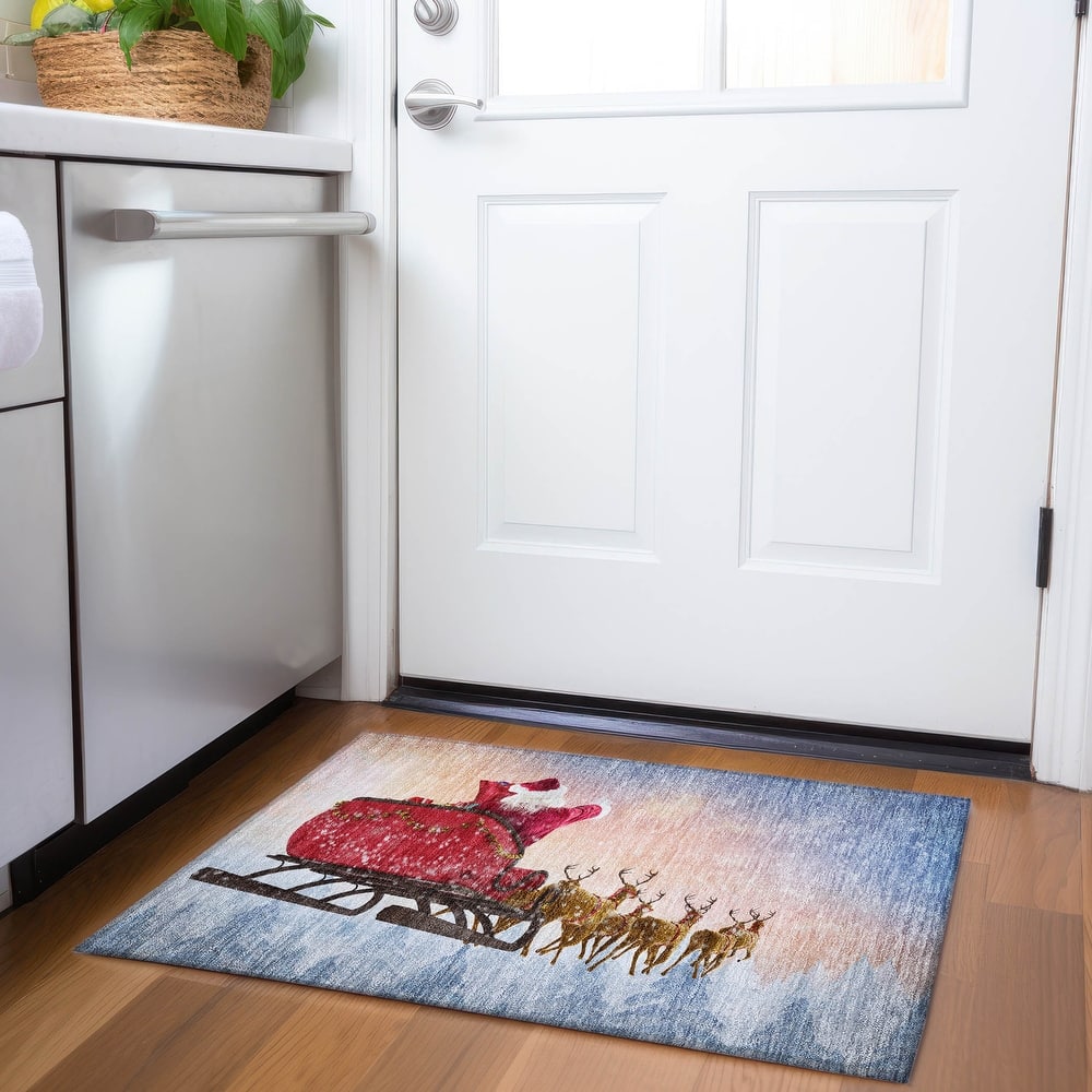 Premium Washable Super Santa Sleigh Soft Mayfield Rug