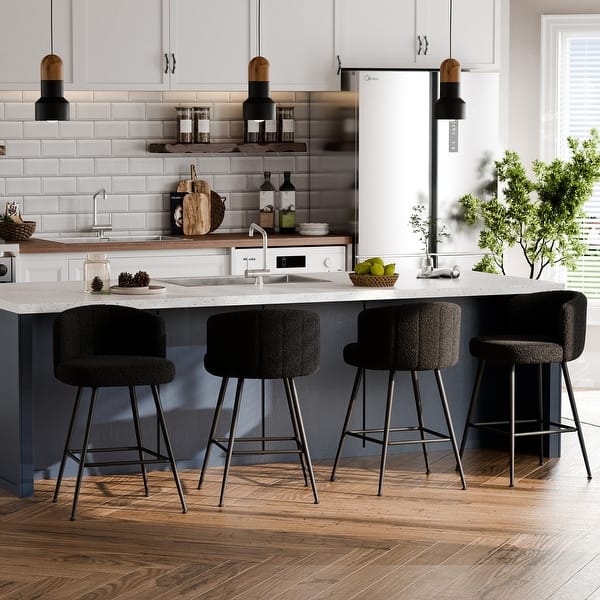 Bar Chairs For Kitchen Island Upholstered Counter Height Barstools - Main Image