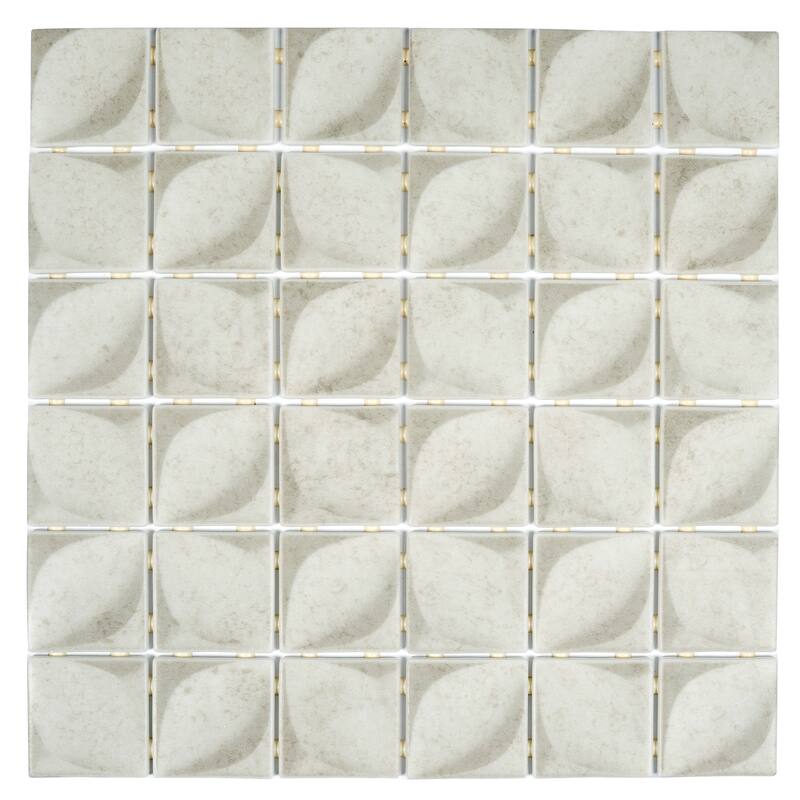 Lucenza 12x12 in. Matte Recycled Glass Petal Mosaic Wall and Floor Tile (10.6 sq ft/case, 10-Pack)