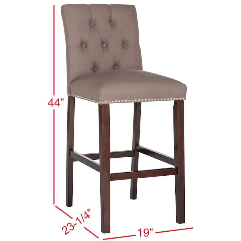 SAFAVIEH Jelka 31.5 Inch Bar Stool (Set of 2) - 19" x 20" x 44" - 19Wx23Dx44H