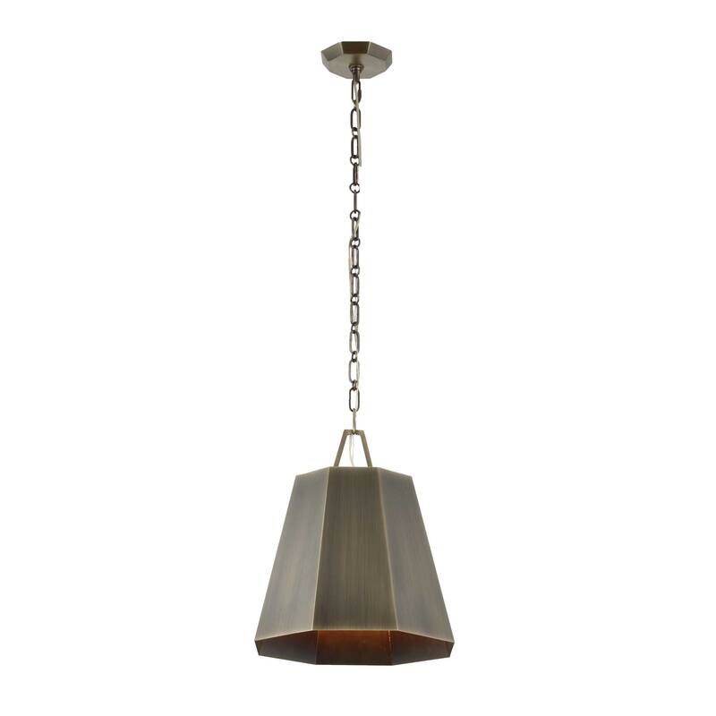 Uttermost Granada 1 Light Hexagon Pendant - 15"W x 15"D x 16"H