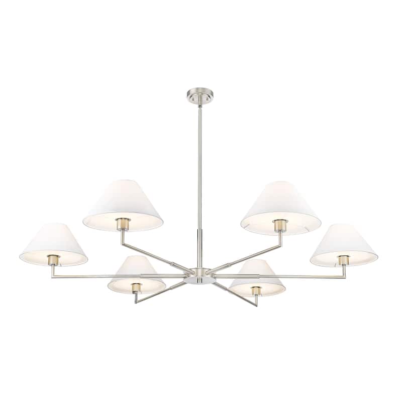 Z-Lite 744-63R Leila 6 Light 63" Wide Chandelier
