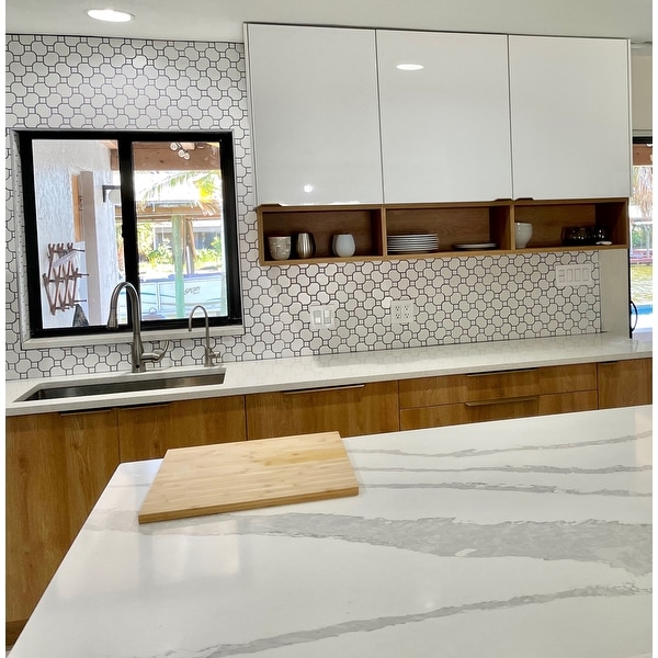 TileGen. Halibon with Dot Random Sized Porcelain Mosaic Tile ...