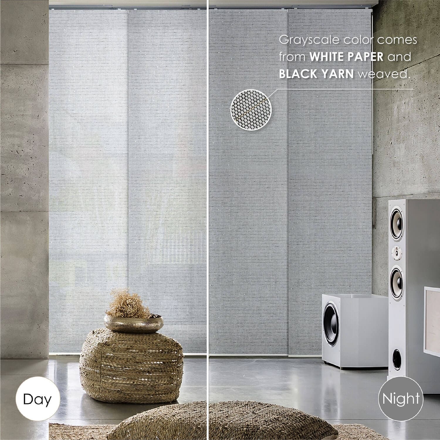 GoDear Design Adjustable Sliding Panel Track Blinds, - Picture 8 of 20