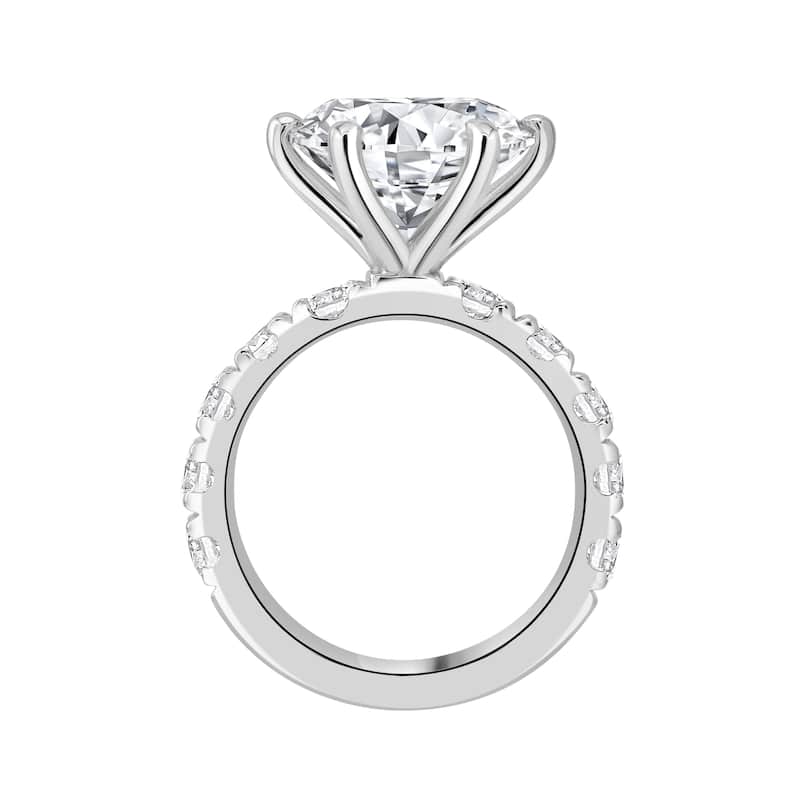 Auriya 14k Gold 7ctw Round Lab Grown 6-Prong Diamond Engagement Ring (E-F VS)