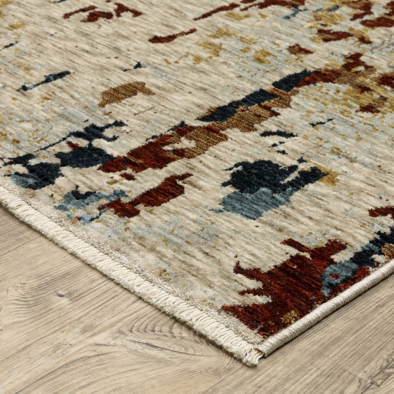 Style Haven Caiden Modern Mottled Abstract Beige/ Multi Area Rug