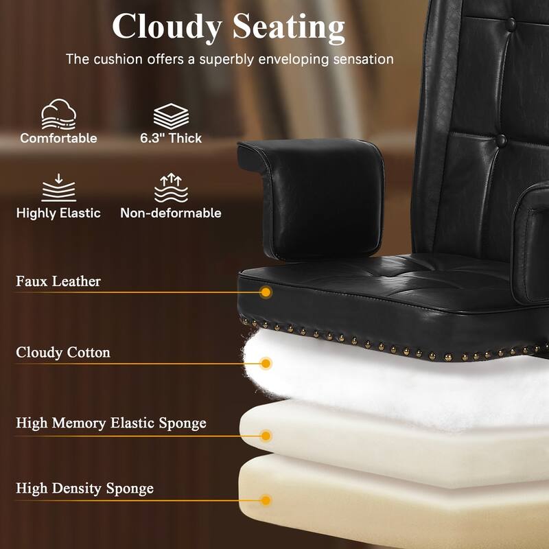 Adjustable Desk Chair Executive Office Chair Computer Chair Ergonomic Mid Back with 360°Swivel Home Office Desk Chair