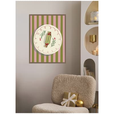 Kate and Laurel Framed Canvas Christmas Toffee Gift by Nikita Jariwala