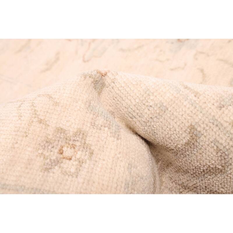 ECARPETGALLERY Hand-knotted Modern Oushak Beige Wool Rug - 8'0 x 10'0