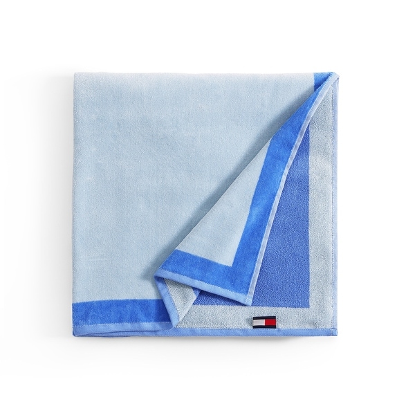Tommy Hilfiger Printed Cotton Beach Towel - 36 x 68 - Bed Bath