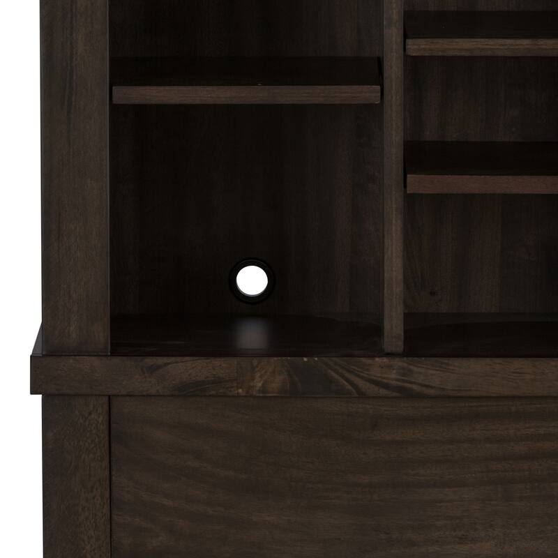 Thornwood Hills Rock Beaten Grey Twin Bookcase Bed