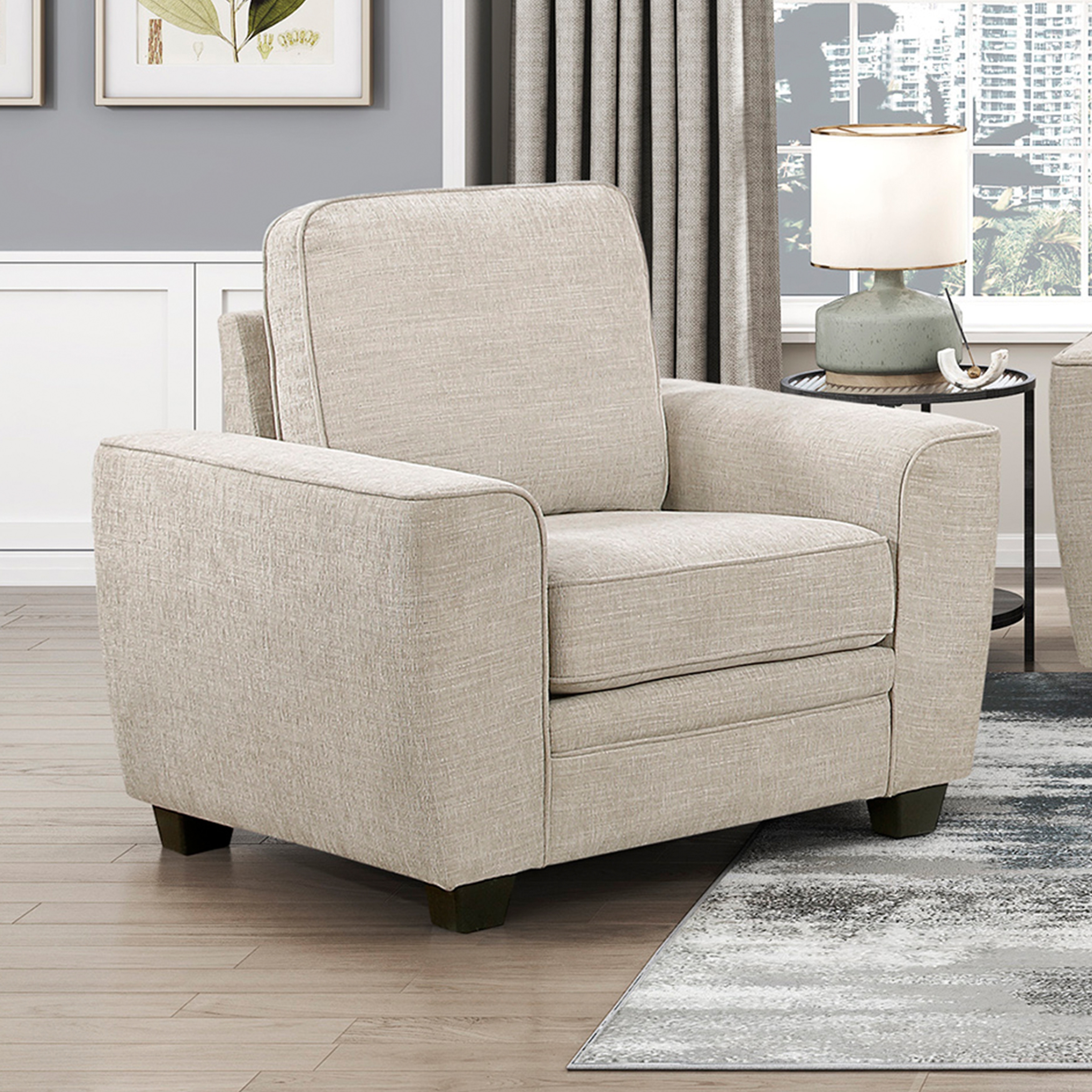 Fremont & Park Evermont 40" Chenille Living Room Chair with Reversible Back