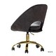 preview thumbnail 85 of 107, Savas Height Adjustable Swivel Velvet Task Chair with Gold Base