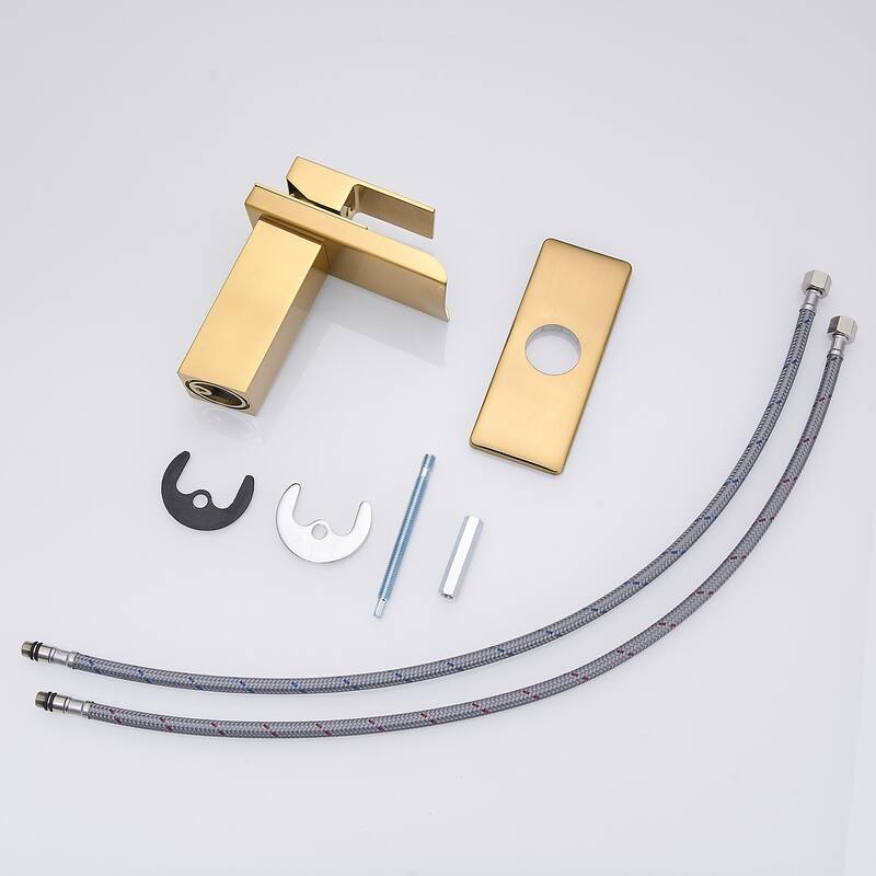 Waterfall Bathroom Sink Faucet Single Handle Bathroom Faucets One Holes Modern Basin Vanity Mixer Taps With Valve