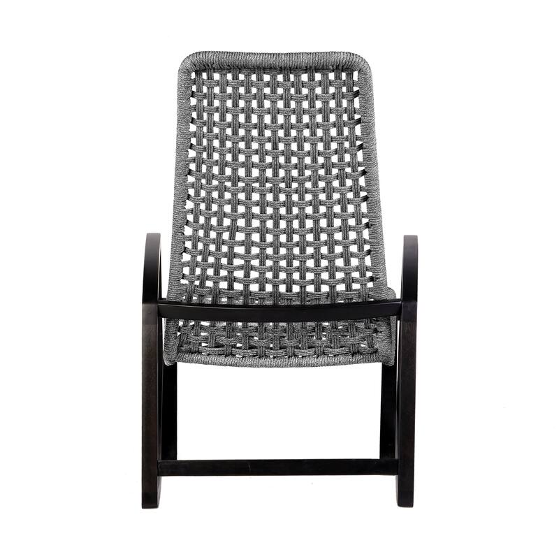 Sequoia Rope & Solid Eucalyptus Wood Indoor / Outdoor Rocking Chair