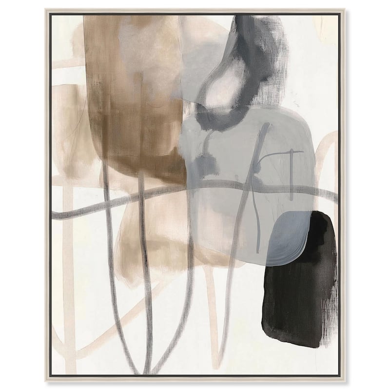 Contemporary Canvas III Canvas by Art Remedy - Silver - 36" x 45"