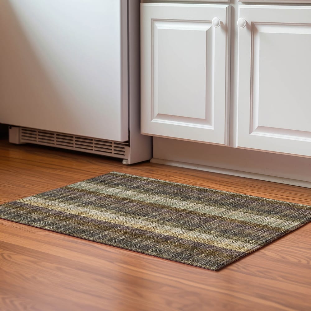 Premium Washable Super Soft Modern Plaid Mayfield Rug