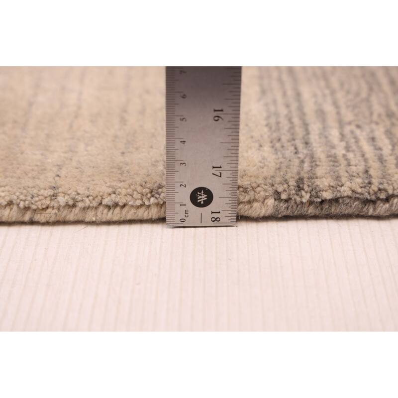 ECARPETGALLERY Hand Loomed Kashkuli Gabbeh Light Grey Wool Rug - 5'3 x 7'3