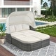 Outdoor Patio Furniture Set Daybed Sunbed with Retractable Canopy ...