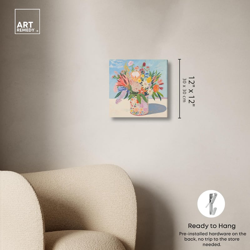 Floral Tin Canvas by Art Remedy, Gallery Wrapped