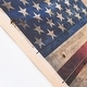 preview thumbnail 14 of 26, American Flag Print on Solid Fir Wood Plank Wall Art