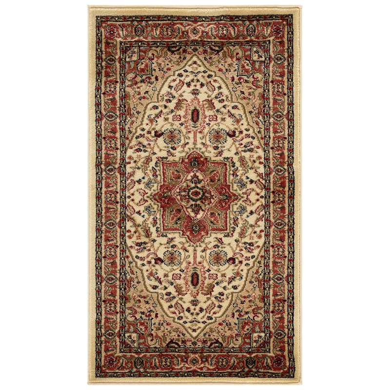SAFAVIEH Lyndhurst Laquita Traditional Oriental Medallion Rug - 2' x 3' - Ivory/Rust