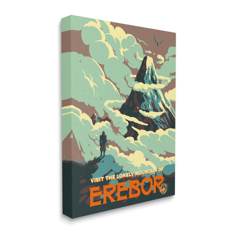 Stupell Fantasy Science Fiction Erebor Mountain Stretched Canvas Wall Art, Design by Matheus Lopes Castro