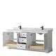 preview thumbnail 11 of 19, Avery 80-inch Double Vanity, Marble Top, Square Sinks, No Mirror
