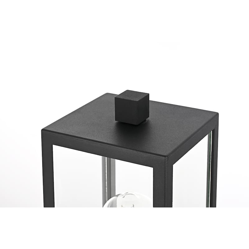 Lachlan 15 inch Outdoor Post light in Black - 15"
