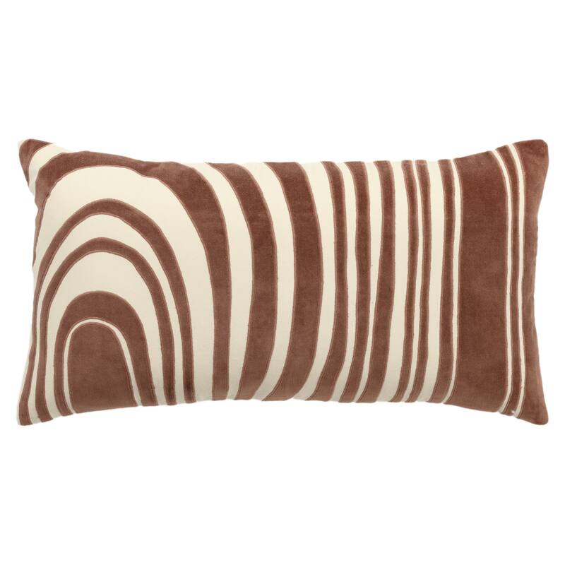 Rizzy Home Contemporary Pillow Cover - 14"x26" - Brown
