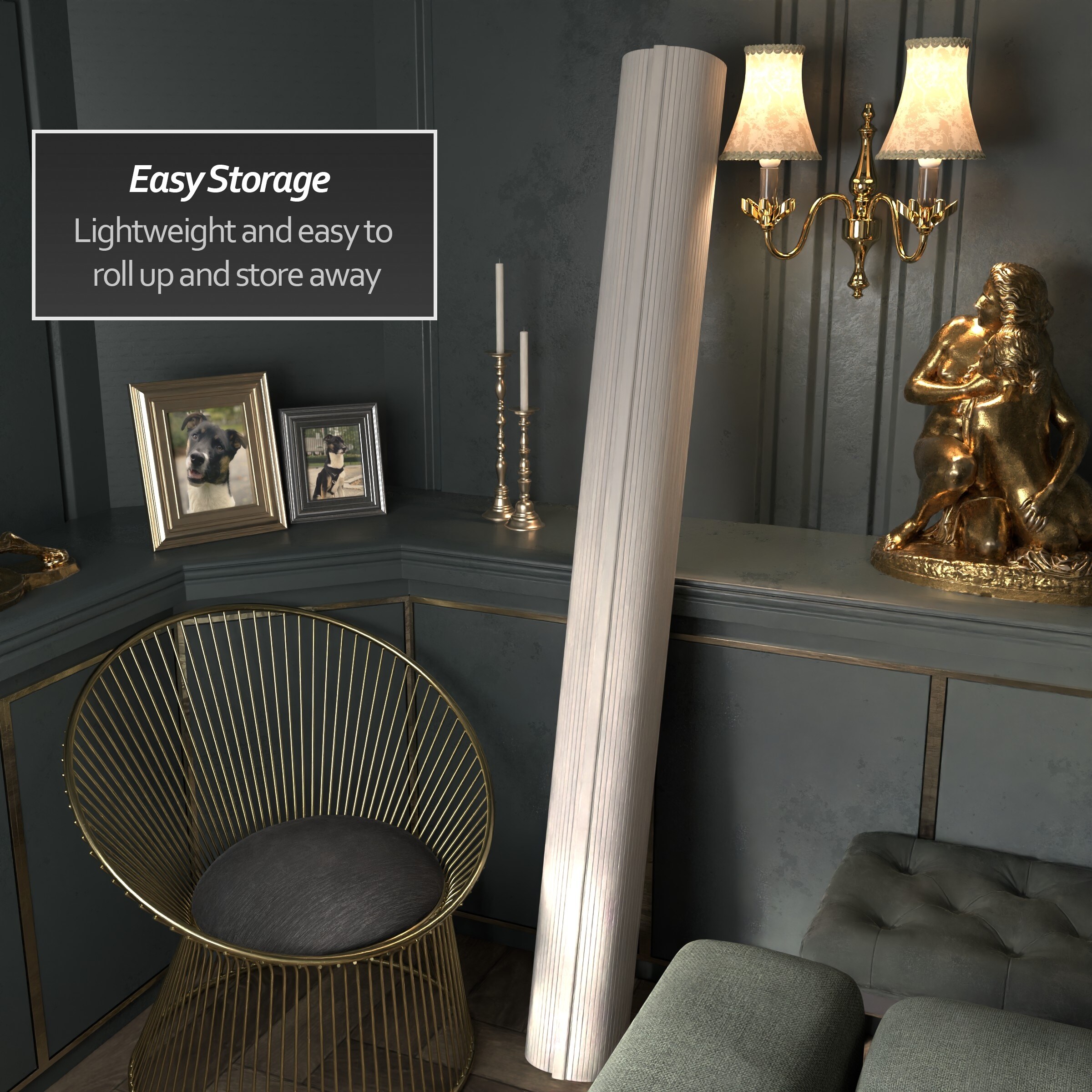 Handmade Bamboo Wave 6-foot Screen (China) - On Sale - Overstock
