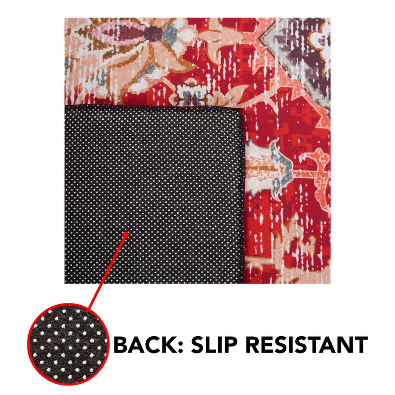 SAFAVIEH Tucson Machine Washable Slip Resistant Effa Traditional Rug