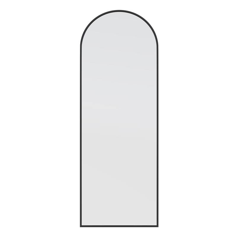 Glass Warehouse Large Arch Shape Stainless Steel Framed Mirror