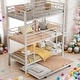 preview thumbnail 2 of 22, Modern Twin Size Metal Triple Bunk Bed With Twin Size Trundle,Sturdy Structure For Bedroom
