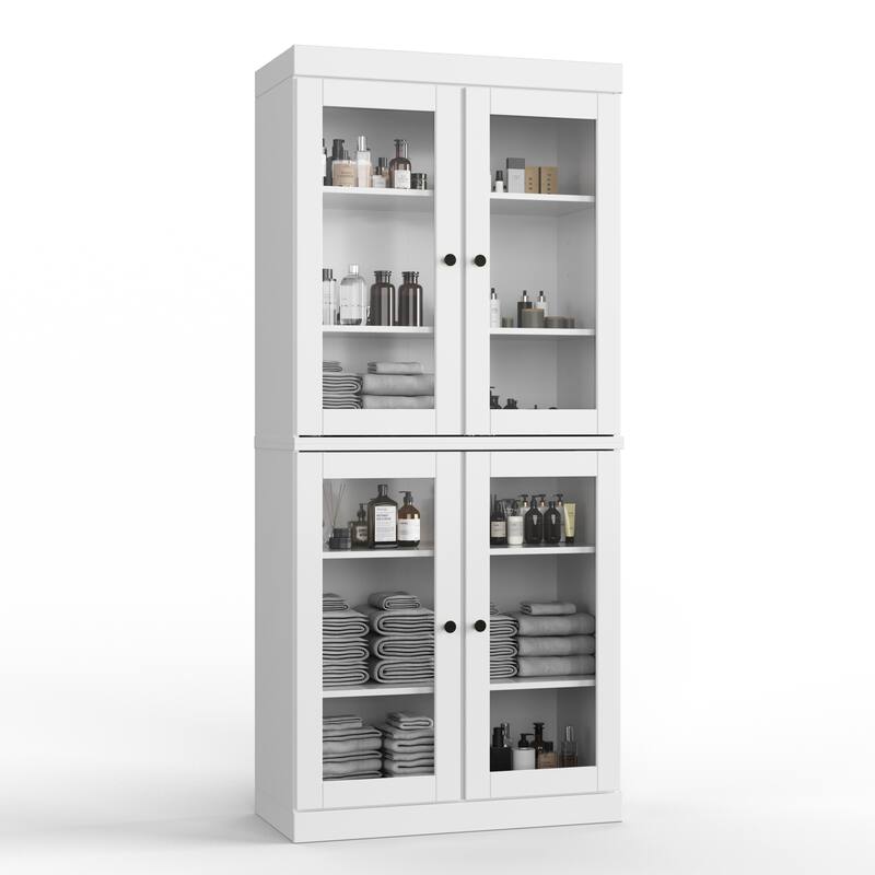 100% Solid Wood 32" Bathroom Cabinet with Optional Doors by Palace Imports