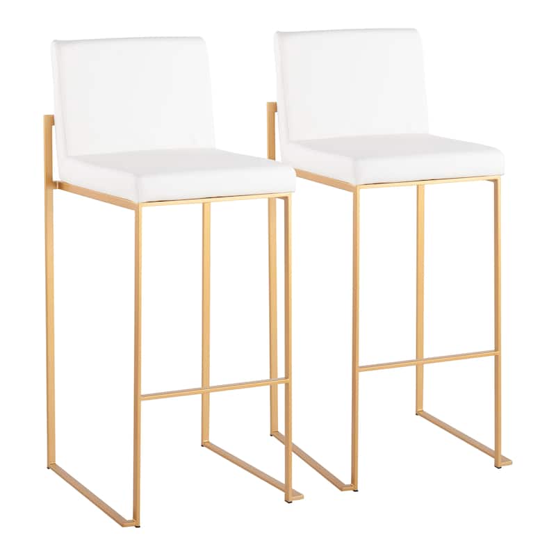 Silver Orchid Forrest High Back Bar Stool - Set of 2