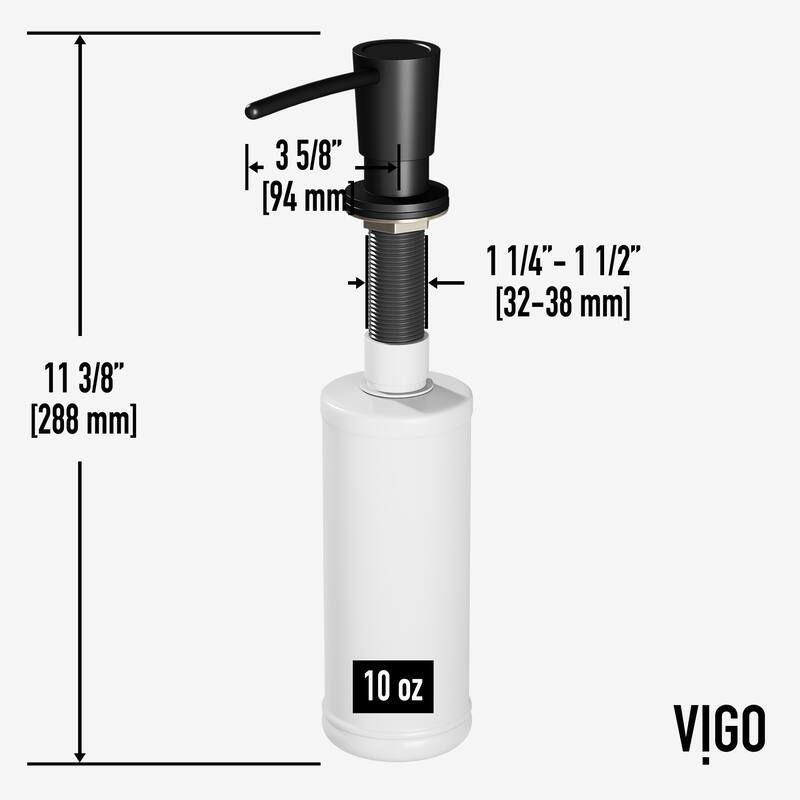 VIGO 10 oz. 1.5" W Kitchen Soap Dispenser