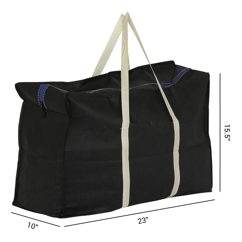 1 Pack Clothes Storage, Foldable Storage Bags, Moving Bags for Organizing Bedroom, Clothing, Closet Organizer with Handles - Black - 23*16*10in