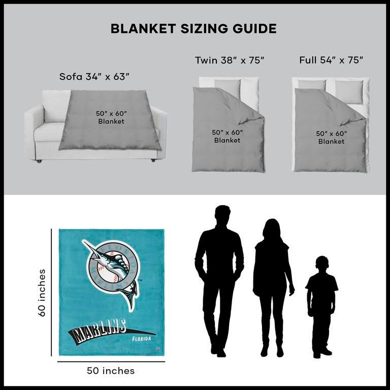 MLB CC Throwback Silk Touch Sherpa Throw Blanket
