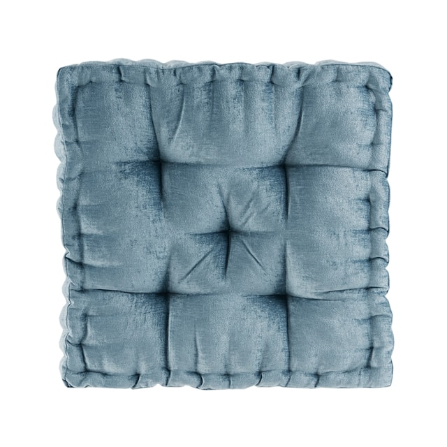 Intelligent Designs Charvi Chenille Square Floor Pillow - Aqua
