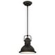 preview thumbnail 10 of 16, Westinghouse Lighting Boswell One-Light LED Indoor Mini Pendant Black-Bronze - 1-Light