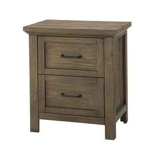 Westfield 2-Drawer Traditional Nightstand, Harvest Brown