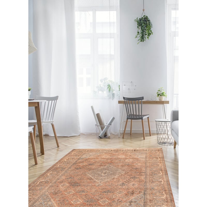 ECARPETGALLERY Hand-knotted Antalya Vintage Copper Wool Rug - 7'0 x 10'1