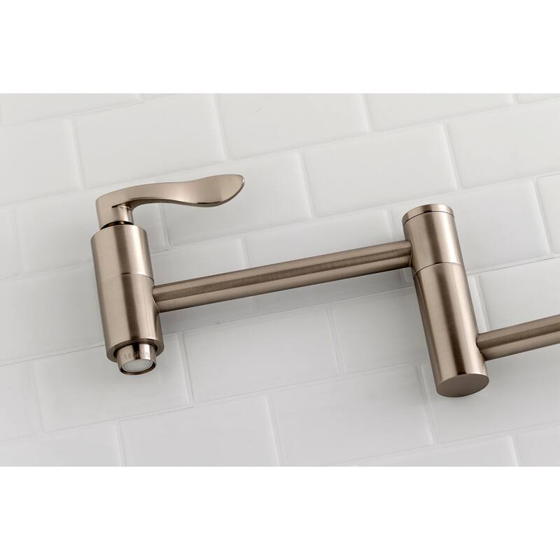Kingston Brass NuWave Wall Mount Pot Filler Kitchen Faucet