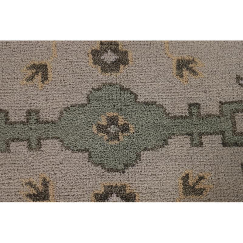 Al-Over Oushak Indian Area Rug Handmade Wool Carpet - 8'0"x 9'9"