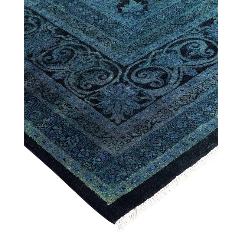 Vibrance One-of-a-Kind Hand-Knotted Area Rug - Black, 7' 10" x 9' 10" - 7' 10" x 9' 10"
