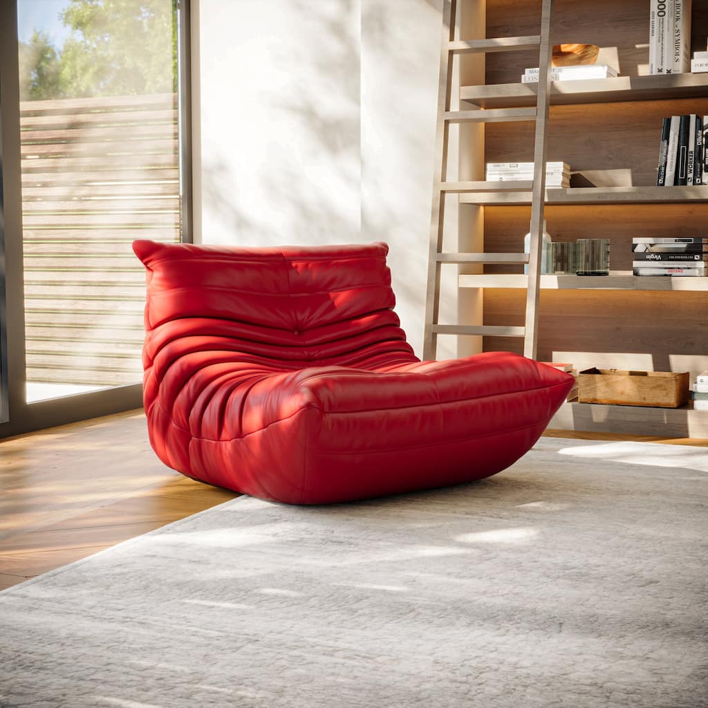 Furgle Microfiber Leather Sofa Ergonomic Design Lazy Floor Chair