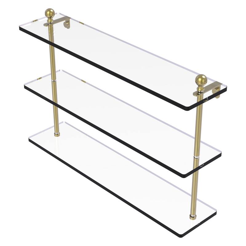 Allied Brass Mambo Collection 22 Inch Triple Tiered Glass Shelf On