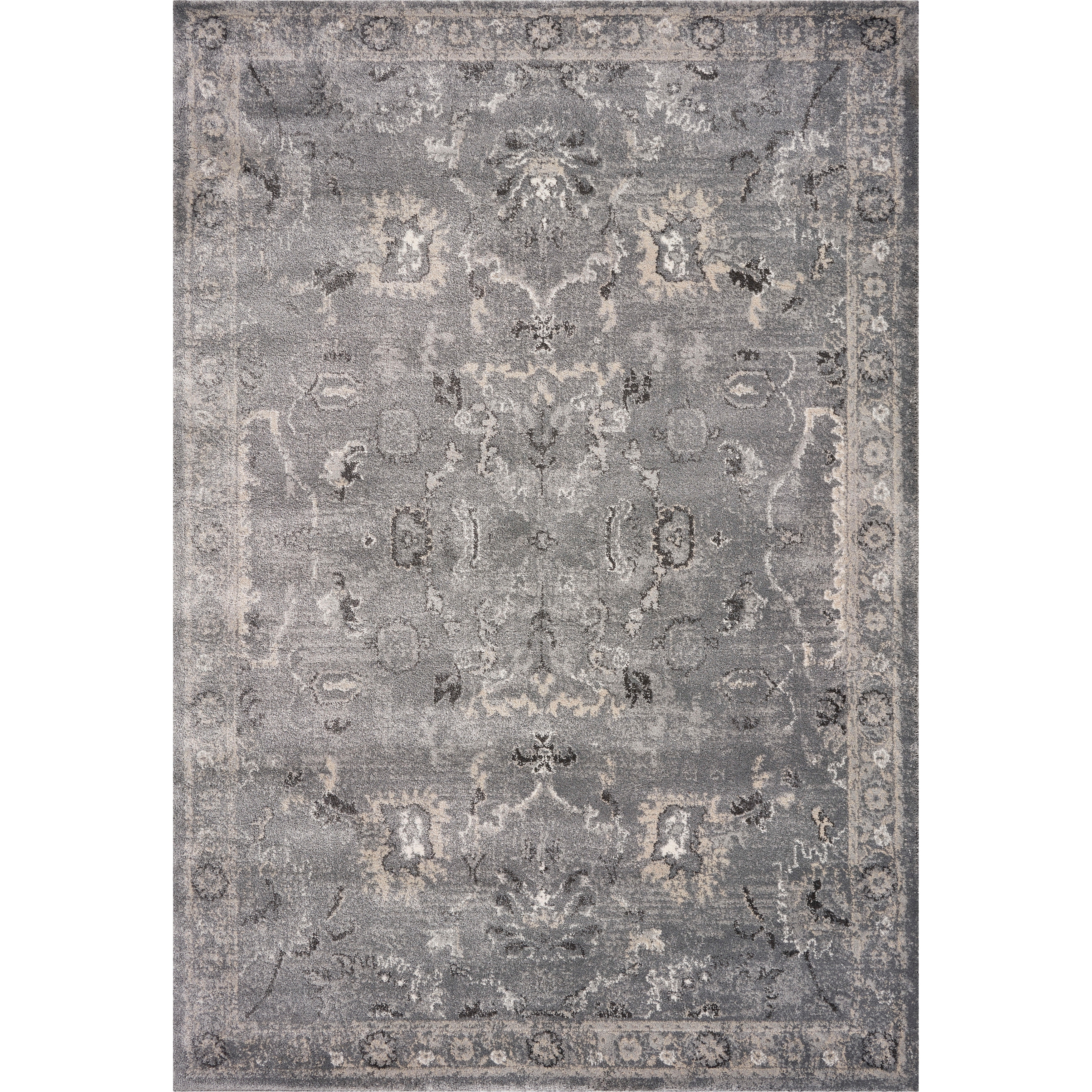 Domani Portland Sky Blue Boho Distressed Area Rug