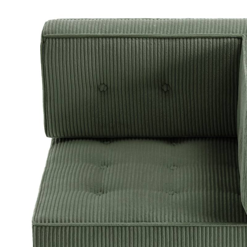 UIXE Corduroy Modular Corner Sofa Lounge Corner Arm Chair